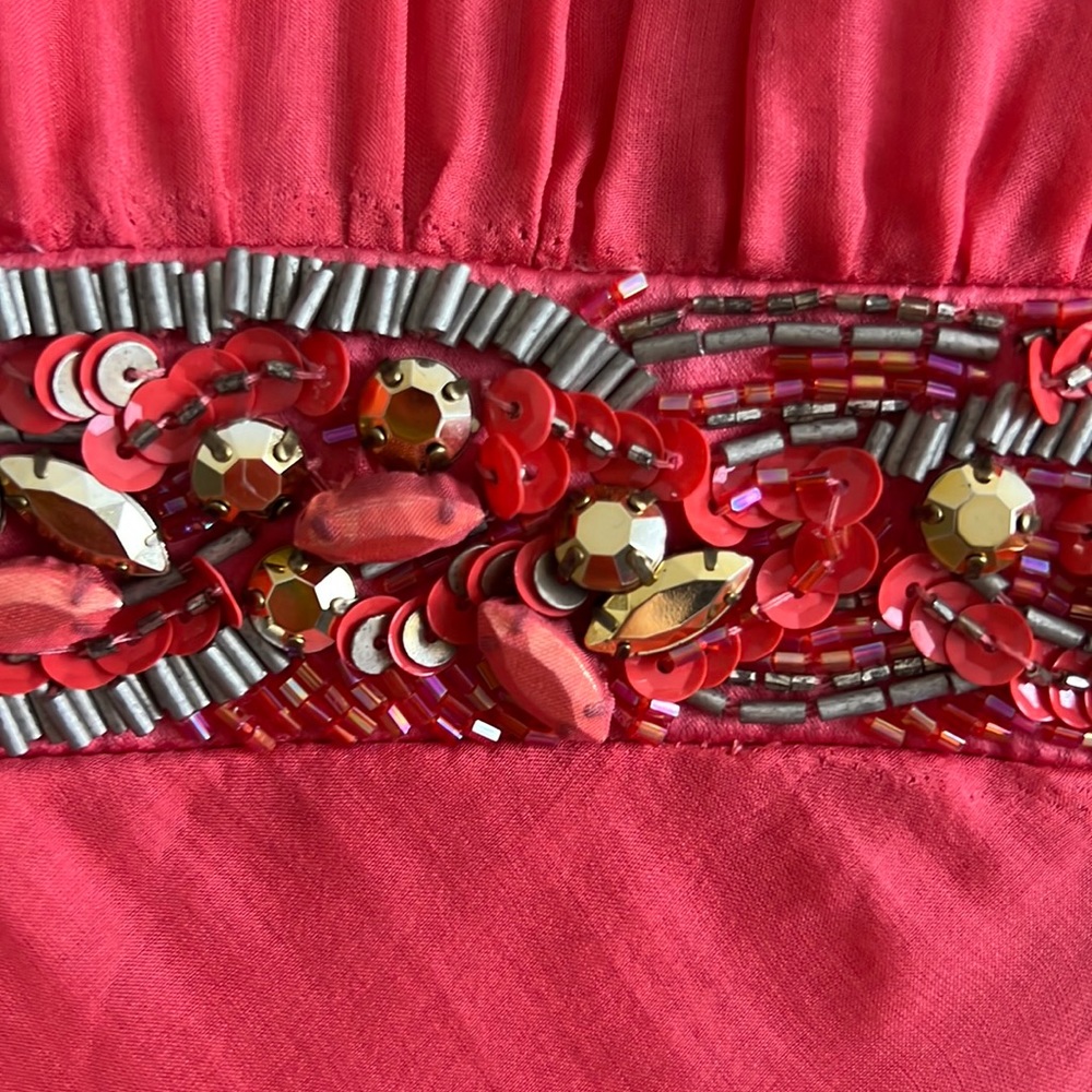 Silk coral dress